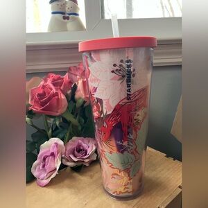 🧨Starbucks 24 oz 🙂NWOT cold beverage tumbler with lid & straw